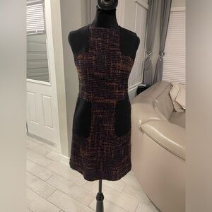 Red Valentino tweed sleeveless wool blend dress US 4